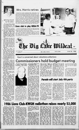 The Big Lake Wildcat (Big Lake, Tex.), Vol. SIXTY-FIRST YEAR, No. 26, Ed. 1 Thursday, June 26, 1986