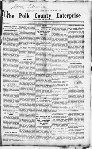 The Polk County Enterprise (Livingston, Tex.), Vol. 8, No. 2, Ed. 1 Thursday, September 28, 1911