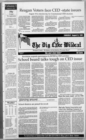 The Big Lake Wildcat (Big Lake, Tex.), Vol. SIXTY SIXTH YEAR, No. 33, Ed. 1 Thursday, August 8, 1991
