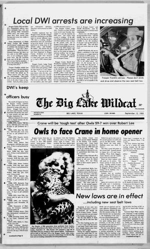 The Big Lake Wildcat (Big Lake, Tex.), Vol. 60, No. 38, Ed. 1 Thursday, September 12, 1985