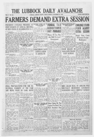 Primary view of object titled 'The Lubbock Daily Avalanche (Lubbock, Texas), Vol. 1, No. 282, Ed. 1 Monday, September 24, 1923'.