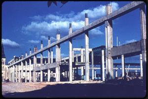 Concrete piers for exhibit hall
