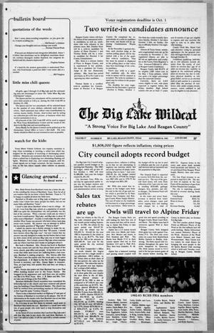The Big Lake Wildcat (Big Lake, Tex.), Vol. 57, No. 39, Ed. 1 Thursday, September 30, 1982