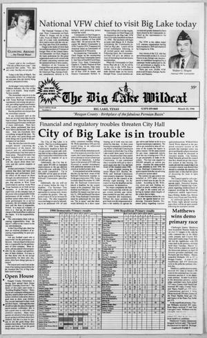 Primary view of object titled 'The Big Lake Wildcat (Big Lake, Tex.), Vol. SIXTY-FIFTH YEAR, No. 11, Ed. 1 Thursday, March 15, 1990'.