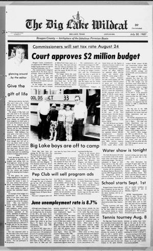 The Big Lake Wildcat (Big Lake, Tex.), Vol. SIXTY-SECOND YEAR, No. 31, Ed. 1 Thursday, July 30, 1987