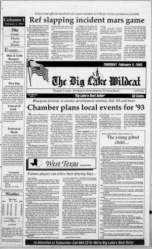The Big Lake Wildcat (Big Lake, Tex.), Vol. SIXTY EIGHTH YEAR, No. 5, Ed. 1 Thursday, February 4, 1993