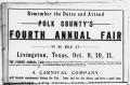Thumbnail image of item number 2 in: 'The Polk County Enterprise (Livingston, Tex.), Vol. 8, No. 51, Ed. 1 Thursday, September 5, 1912'.