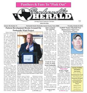 Primary view of object titled 'Panhandle Herald (Panhandle, Tex.), Vol. 126, No. 15, Ed. 1 Thursday, October 24, 2013'.