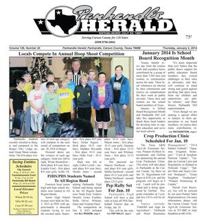 Primary view of object titled 'Panhandle Herald (Panhandle, Tex.), Vol. 126, No. 25, Ed. 1 Thursday, January 2, 2014'.