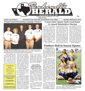 Primary view of object titled 'Panhandle Herald (Panhandle, Tex.), Vol. 125, No. 08, Ed. 1 Thursday, September 6, 2012'.