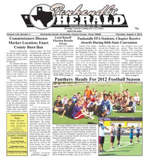 Primary view of object titled 'Panhandle Herald (Panhandle, Tex.), Vol. 125, No. 03, Ed. 1 Thursday, August 2, 2012'.