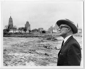 Primary view of object titled 'Lt. Gov. Preston Smith visit to HemisFair site'.