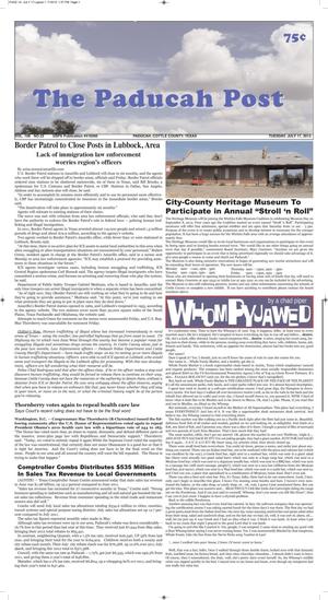 The Paducah Post (Paducah, Tex.), Vol. 106, No. 23, Ed. 1 Tuesday, July 17, 2012