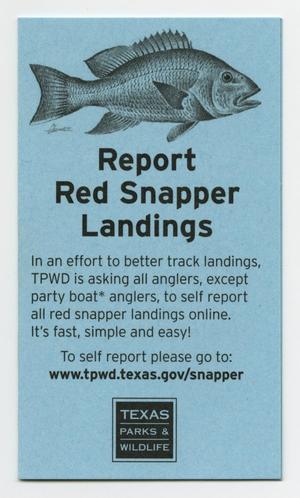 Report Red Snapper Landings