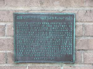 Primary view of object titled 'Historic Plaque, Polk County Courthouse Flagpoles.'.