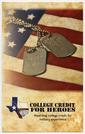 College Credit for Heroes: Awarding College Credit for Military Experience