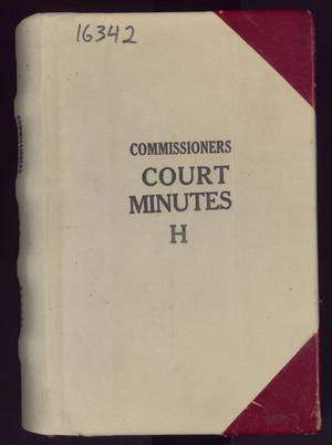 Travis County Clerk Records: Commissioners Court Minutes H