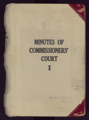 Primary view of object titled 'Travis County Clerk Records: Commissioners Court Minutes I'.