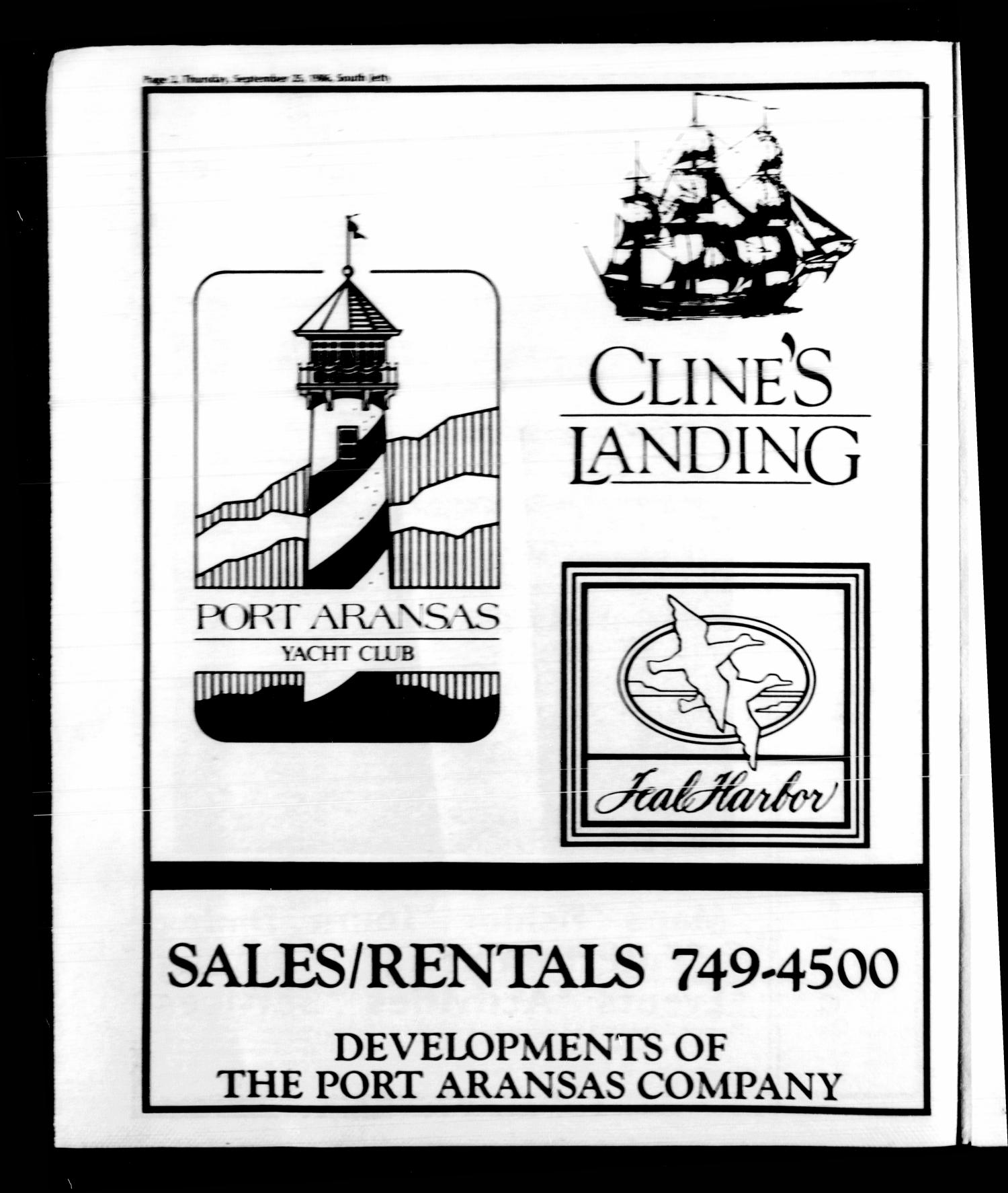 Visitors' Guide '86-'87 Fall/Winter (Port Aransas, Tex.)
                                                
                                                    [Sequence #]: 2 of 40
                                                