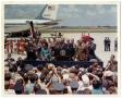 Thumbnail image of item number 1 in: 'President Lyndon B. Johnson, Lady Bird Johnson, and Governor John Connally at Randolph Air Force Base'.