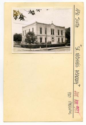 Primary view of object titled '430 South Lot No. 397- St. Michael’s Academy'.