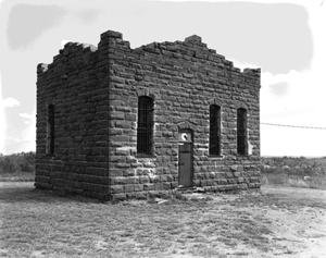 Primary view of object titled '[Old Kent County Jail, (Southwest oblique)]'.