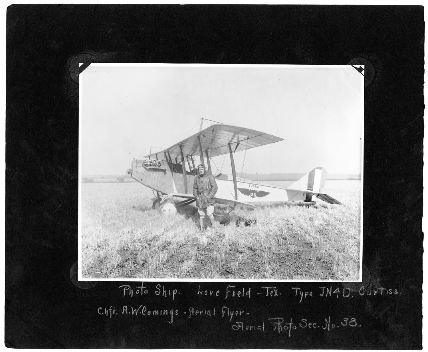 [Aerial Flyer A. W. Comings in Front of Biplane]
                                                
                                                    [Sequence #]: 1 of 1
                                                