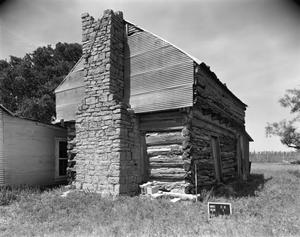 [Block House Ranch, (Southwest oblique, Log structure)]