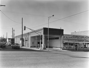 [Charles White and Sons Garage, (Southeast oblique)]