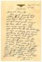 Thumbnail image of item number 1 in: '[Letter by James Sutherlin to his family - 08/30/1943]'.