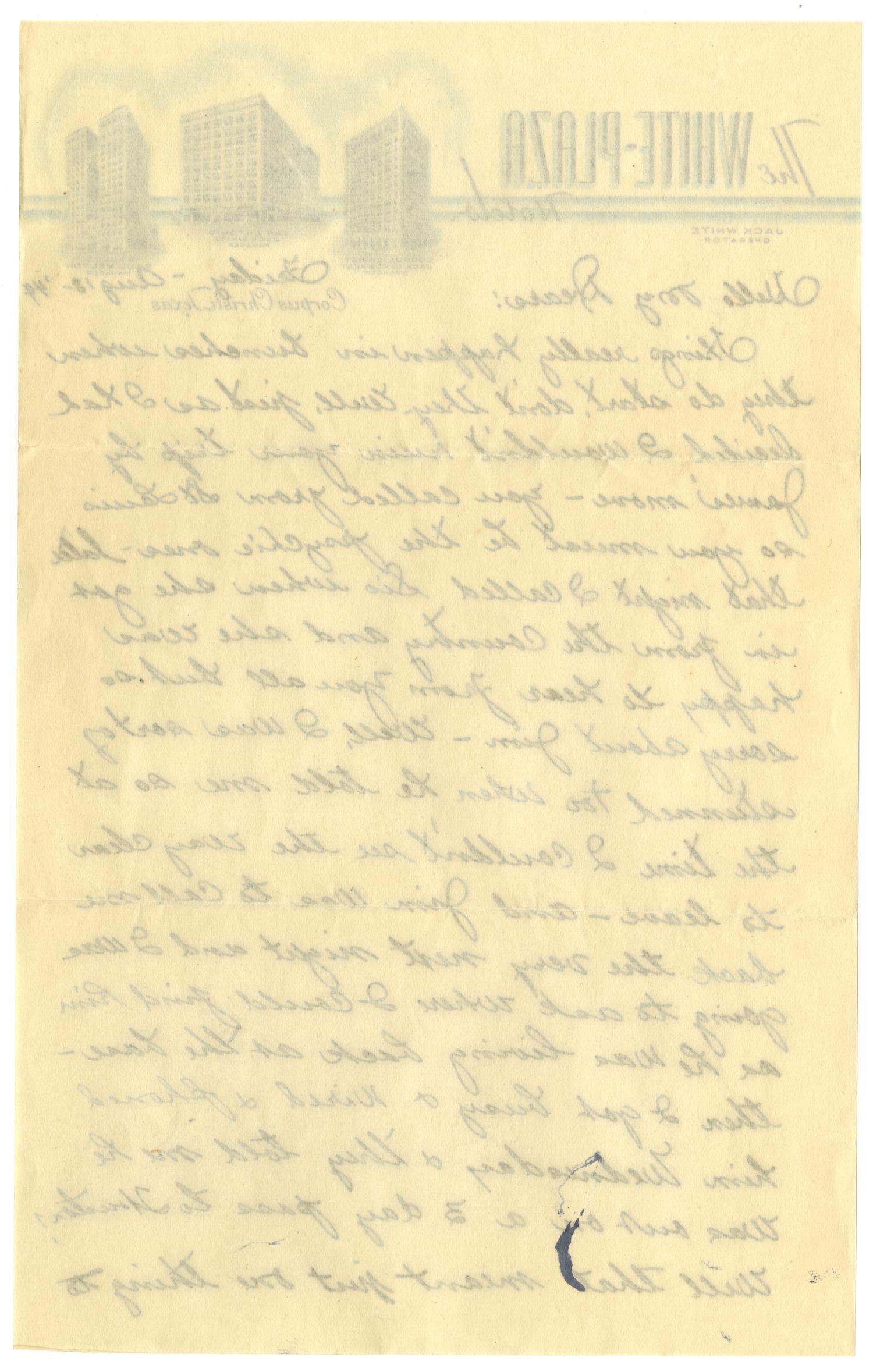 [Letter by Waneta Sutherlin Bowman to her family - August 18, 1944]
                                                
                                                    [Sequence #]: 2 of 8
                                                