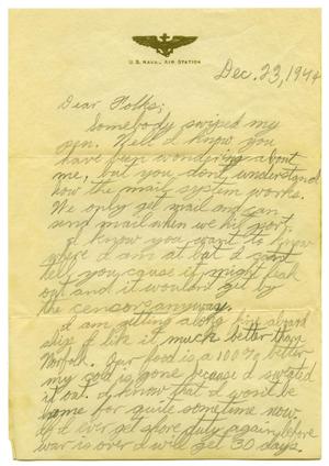 [Letter by James Sutherlin to his parents - 12/11/1944]