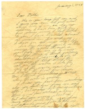 [Letter by James Sutherlin to his parents - 01/01/1945]