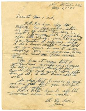 [Letter by James Sutherlin to his parents - 05/06/1945]