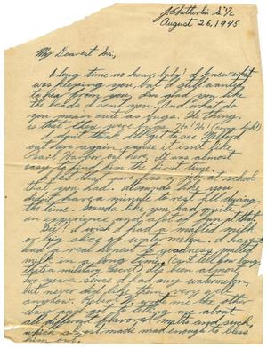 [Letter by James E. Sutherlin to his Waneta S. Bowman - 08/26/1945]