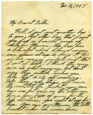 [Letter by James E. Sutherlin to his parents - 11/16/1945]