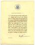 Thumbnail image of item number 1 in: '[Presidential Letter In Gratitude of Service to James Edgar Sutherlin from Harry Truman]'.