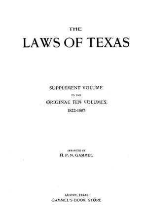Primary view of object titled 'The Laws of Texas, 1907 [Volume 13]'.