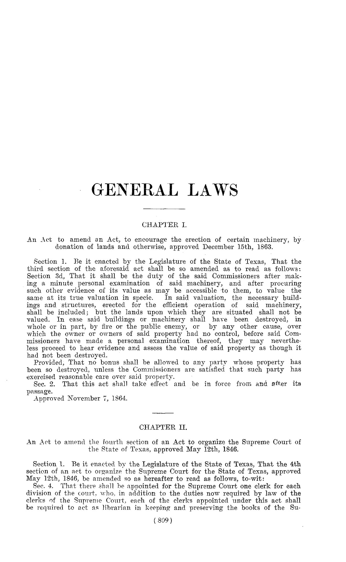 The Laws of Texas, 1822-1897 Volume 5
                                                
                                                    809
                                                
