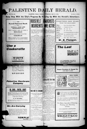 Palestine Daily Herald (Palestine, Tex), Vol. 8, No. 249, Ed. 1, Tuesday, May 24, 1910