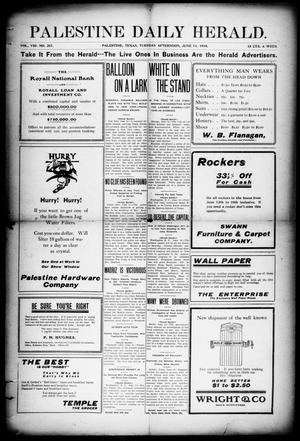 Palestine Daily Herald (Palestine, Tex), Vol. 8, No. 267, Ed. 1, Tuesday, June 14, 1910