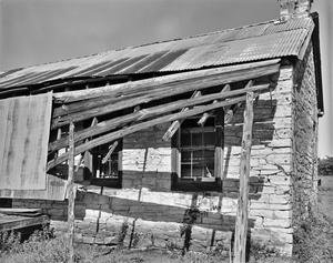 [E. H. Rogers Site, (Northeast oblique showing collapsed porch)]