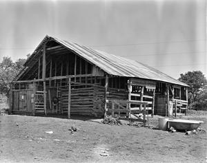 [E. H. Rogers Site, (South oblique of barn)]