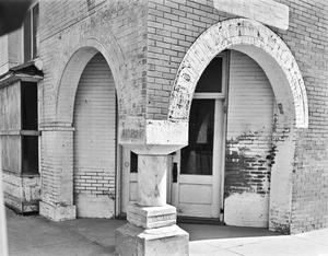 [Leatherman Building, (Entrance detail, Camera facing Southeast)]