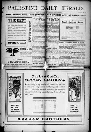 Palestine Daily Herald (Palestine, Tex), Vol. 3, No. 26, Ed. 1, Thursday, August 4, 1904