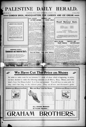 Palestine Daily Herald (Palestine, Tex), Vol. 3, No. 39, Ed. 1, Friday, August 19, 1904