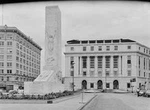 Primary view of object titled '[Cenotaph Plaza, (Southeast oblique)]'.