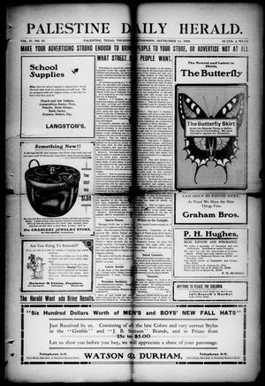 Palestine Daily Herald (Palestine, Tex), Vol. 4, No. 57, Ed. 1, Thursday, September 14, 1905