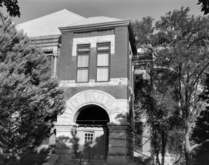 [Donley County Courthouse, (East view of entry)]