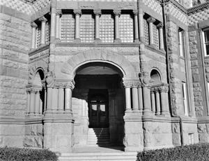 Primary view of object titled '[Ellis County Courthouse, (Detail Southwest entrance)]'.